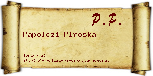 Papolczi Piroska névjegykártya
