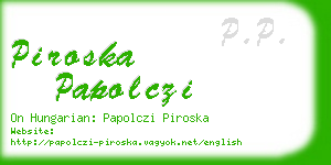 piroska papolczi business card